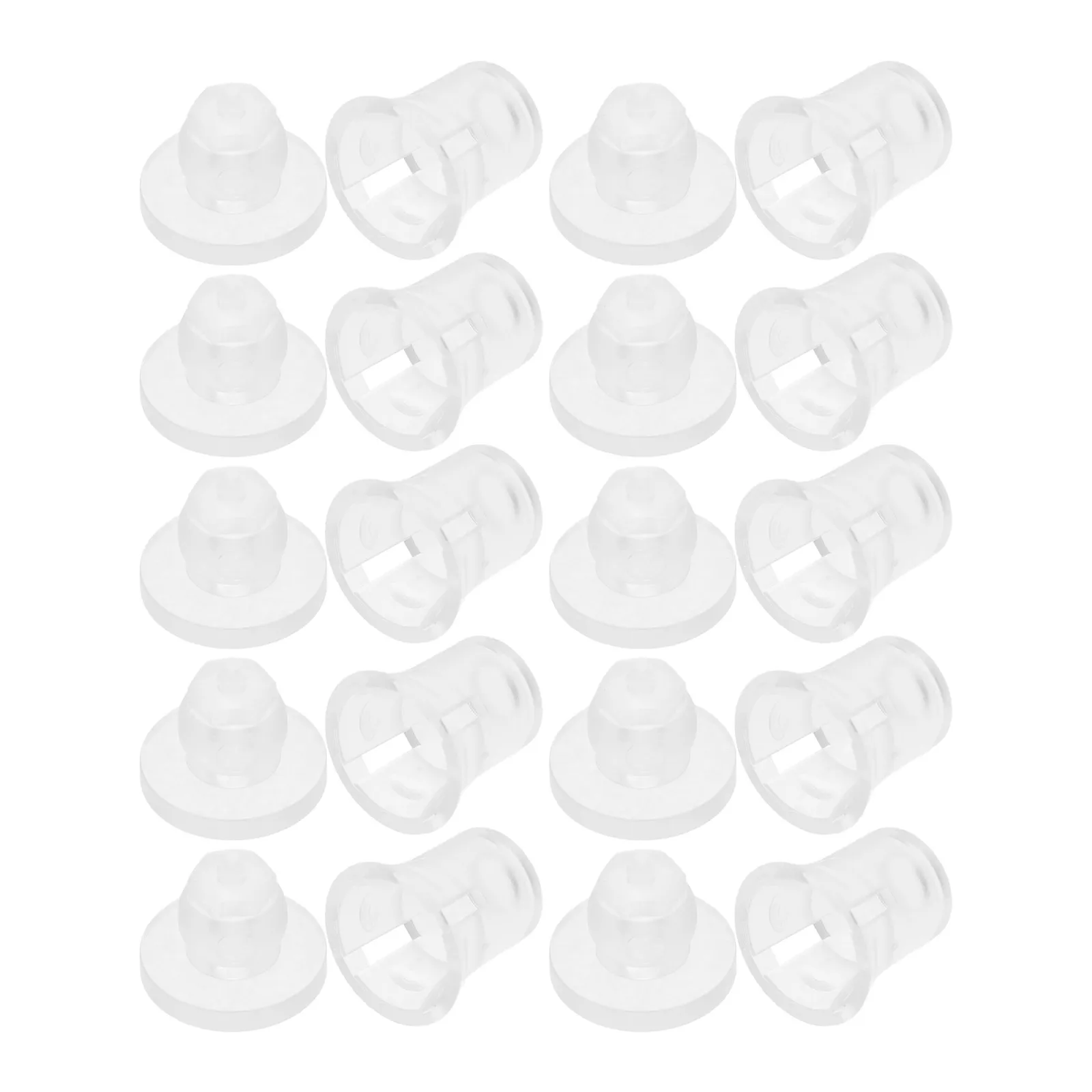 10Pcs Transparent Plastic Screws Kit Standoff Mounting Hardware for Glass Boards Sign Display Screw Fasteners Set