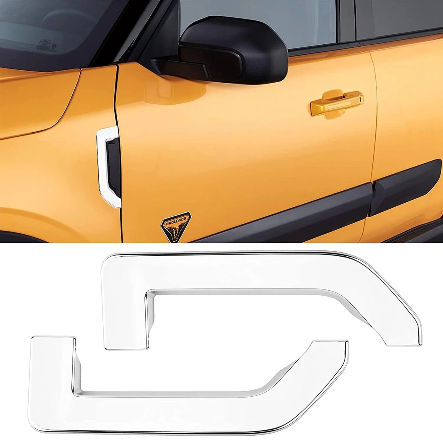 Fender Side Vents Cover Trim for 2021 Ford Bronco Sport Fender Reflective Cover Decoration Stickers Exterior Accessories