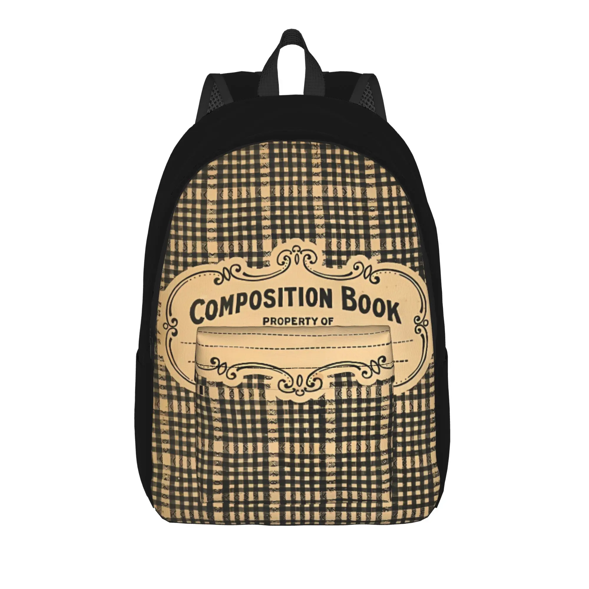 Back to school season Adjustable Strap Checked Composition  Cover Handbag Back To School For Women College Bag Backpack