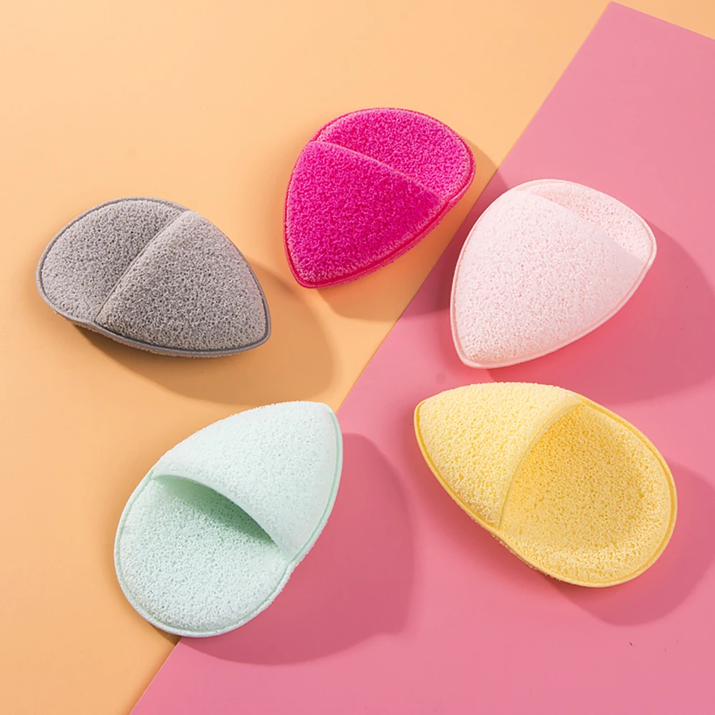 Water Drop Shape Soft Exfoliating Puff Makeup Removal Sponge Facial Cleaning Tool Face Deep Cleaning Puff for Home Travel