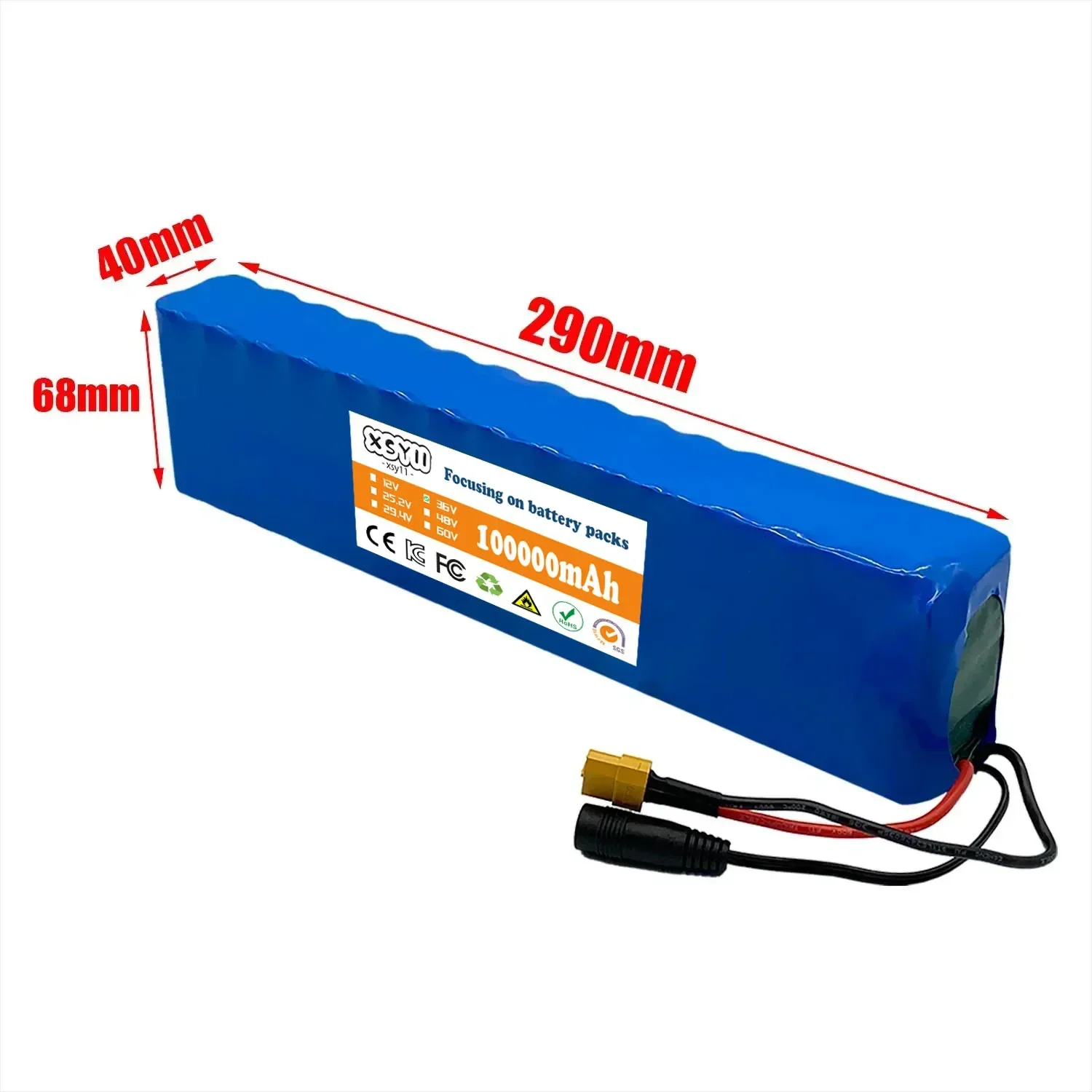 10S3P 36V battery ebike battery pack 18650 lithium ion battery 1000W high power and large capacity 42V motorcycle scooter