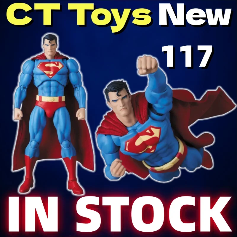 100% Original Nuevo y Popular Juguete CT MAFEX 117 Superman Hush Figura de Acción 1/12 Modelo Coleccionable de DC Comics Estatua de PVC Juguete de Anime Regalo