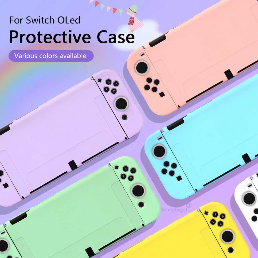 9 Colors For Nintend Switch OLED Accessories Protective Shell NS Game Console TPU All-inclusive Soft Cover Protection Case Pouch