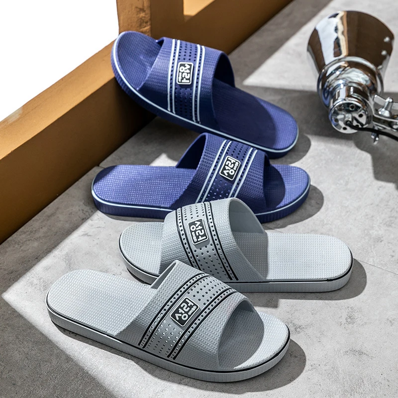 

Men's Plus-Size Slippers Indoor Home Hold Bathroom Simple Family Shower Shoes Non-Slip Deodorant Oversized Slippers