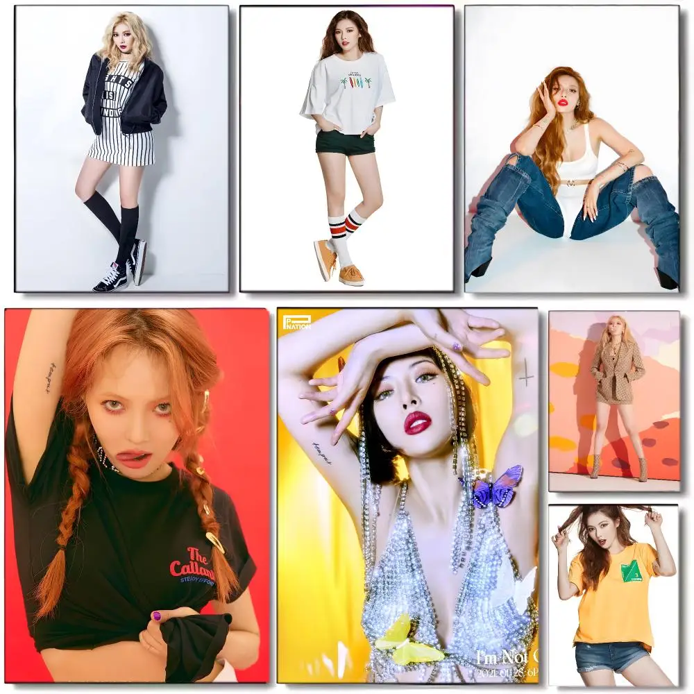 Kpop Music H-Hyuna Poster Wall art print art suitable for living room bedroom bar parlor home decor gift
