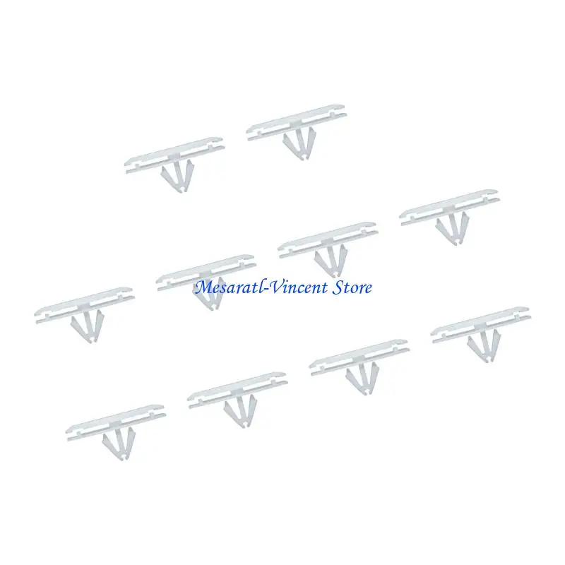 A70F 10-Piece Exterior Panel Clip Set, Push-In Automotive Retainers with Split Barbed Stems and Part Number 68395634AA