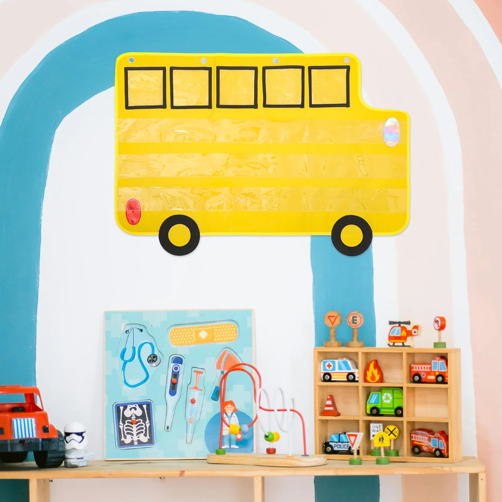 

Classroom Organizer Large Bus Shaped Alphabet Pocket Chart Clear Pockets Teaching Supplies School Decor Classroom Organizer