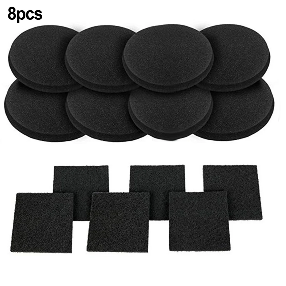 8PCS Compost Bin Activated  Carbon Filter Kitchen Yard   120*120MM 160MM Black Cotton Waste Bins Charcoal Filters Garden Tool