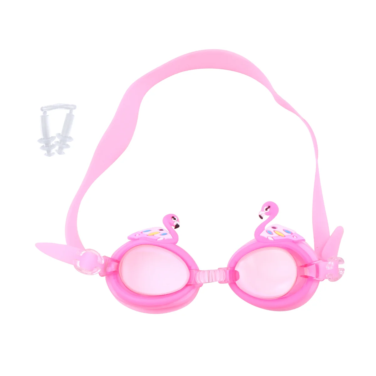 Accesorios para piscina y playa, gafas antiniebla para nadar, cisne, gafas decorativas para niños, gafas ajustables a prueba de agua con dibujos animados