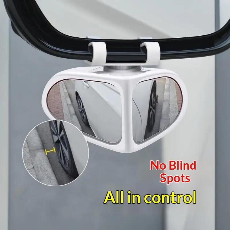 [MS]Car Rearview Mirror Blind Spot Mirror Front And Rear Wheels 360° Adjustable Wideangle Blind Spot Reflective Reversing
