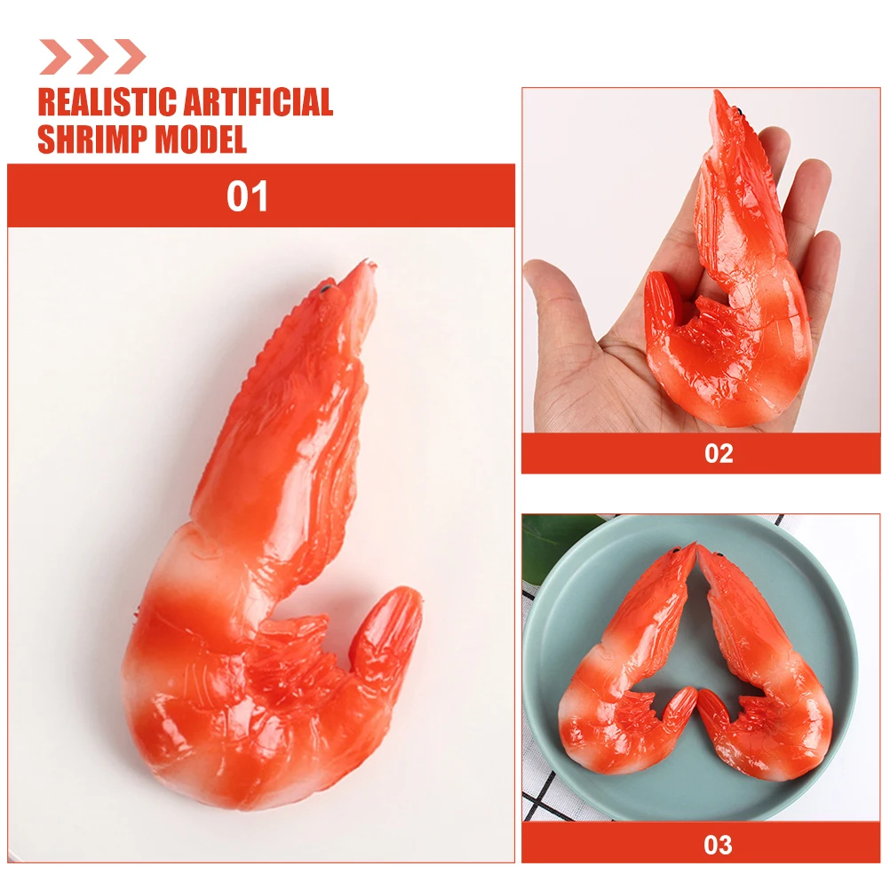 Simulated Ice Shrimp Lifelike Plastic Cooked Dropshipping Simulation Food Model