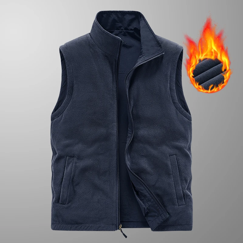 

New Men Fleece Liner Vest Camping Fishing Photography Tactical Cargo Vest Outdoor Hiking Fishing Photography Cargo Vest