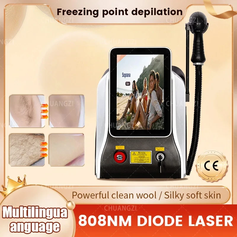 3 Wavelength 808Nm Diode Laser Hair Removal Skin Rejuvenator Painless Effective Hair Removal Machine 808 Hair Removal Machine CE