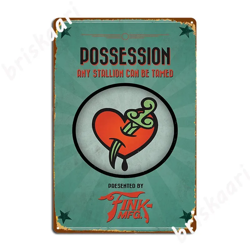 Bioshock Infinite Possession Vigor Poster Metal Plaque Club Bar Classic Club Home Plaques Tin Sign Posters