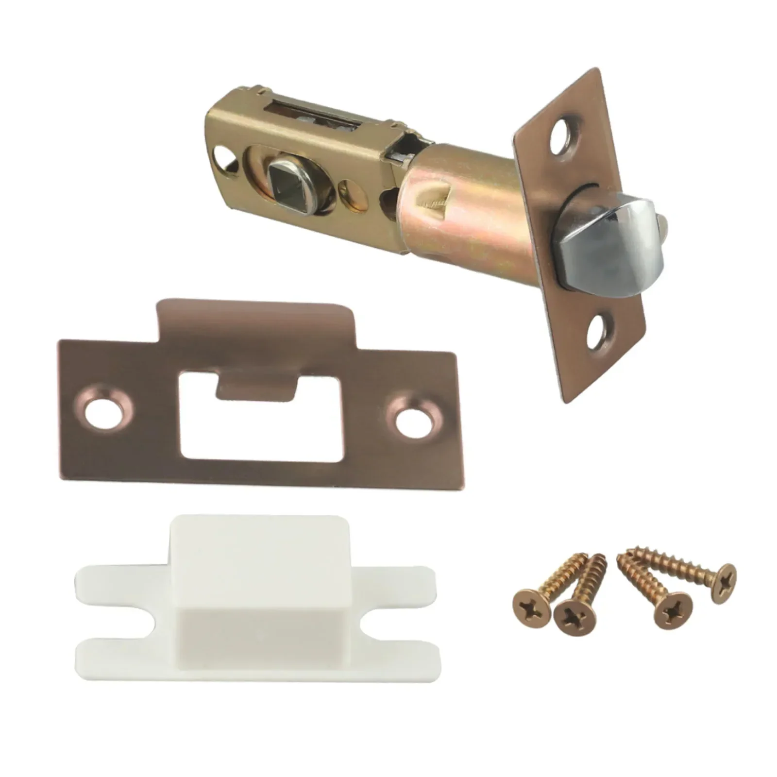 Bathroom Door Lock Body Single Tongue Lock Bolt Door Lock Hardware 45 Degrees 60-70 Adjustable Interior Door Latch Tubular