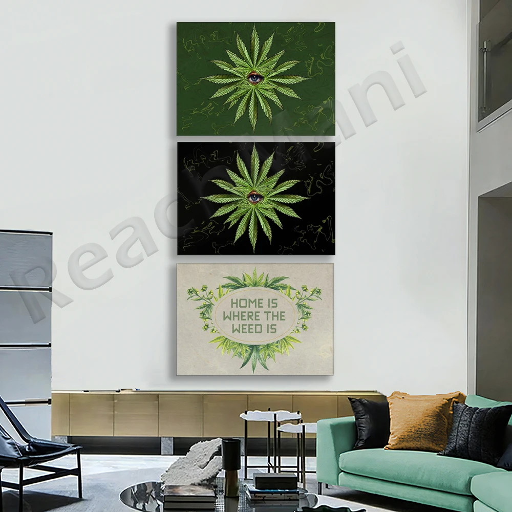 weed eye art poster, hippie, psychedelic illustration, stoner, printable wall art, gift for weed lovers, psychedelic, art print,