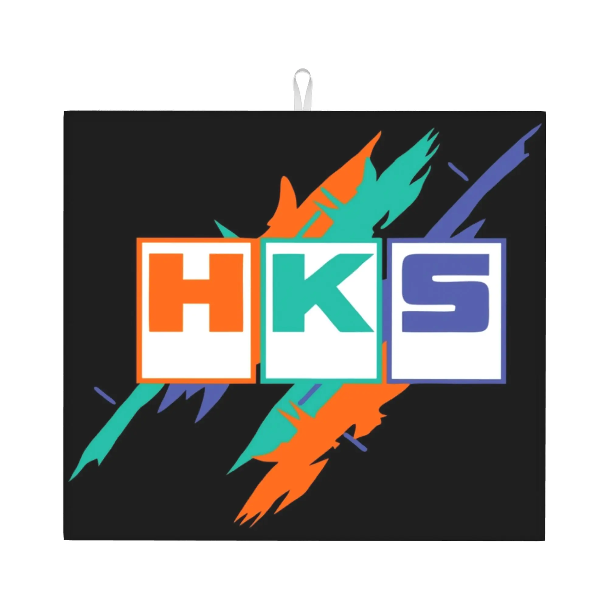 HKS Vintage Logo Non Slip Kitchen Counter Protector Mat Barware Tableware Reusable  Bathroom Drying Mat For Kitchen
