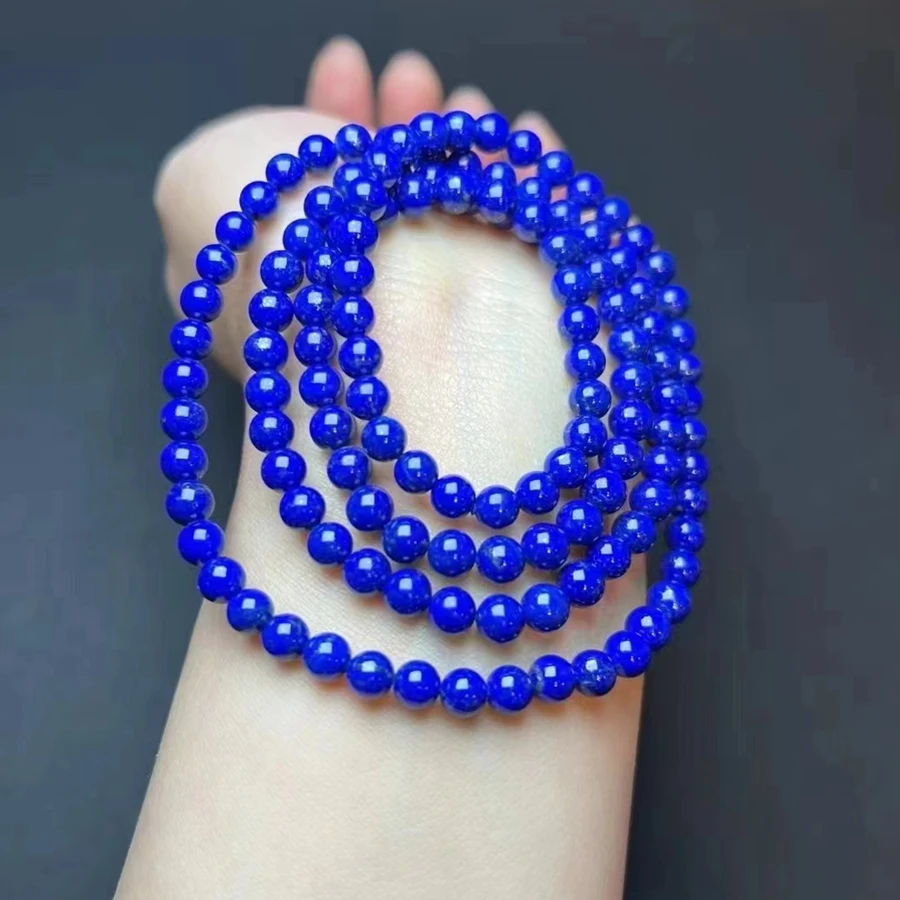 

6mm Nature Gemstone Lapis lazuli Bead Bangle Hanging Rosary Mascot lazurite Gift Handstring