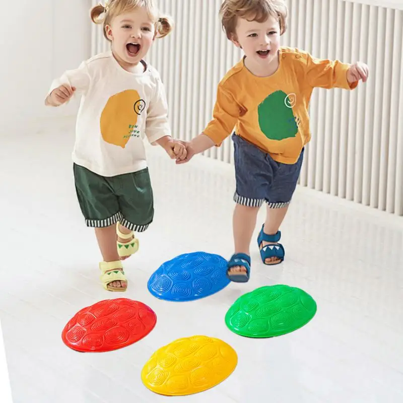 Balance Stepping Stones Kids Non-slip Texture Sensory Stepping Stones 6PCS Portable Obstacle Course Step for Kids Indoor Outdoor