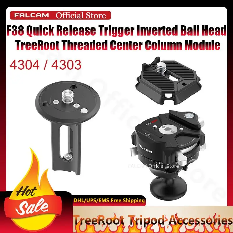 Falcam F38 Quick Release Trigger Inverted Ball Head and Treeroot Threaded Center Column Module Tripod Accessories for Canon Fuji