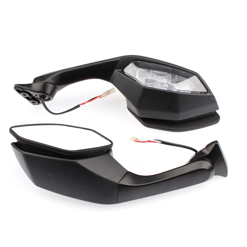 

Motorcycle Rear View Mirrors LED Turn Signal Fit For Yamaha YZF-R1 YZF R1 2015-2020 19 YZF-R6 2017