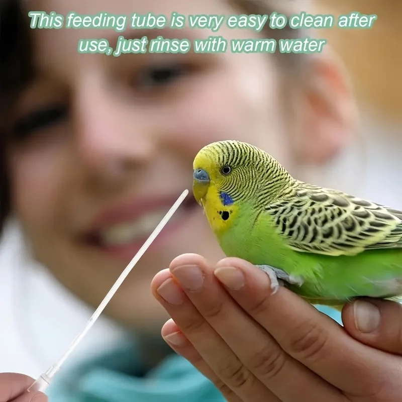 10PCS/30PCS Bird Feeder Set, Silicone Tube Artificial Feeder for Parrot and Other Pet Birds, Flexible Silicone Tube