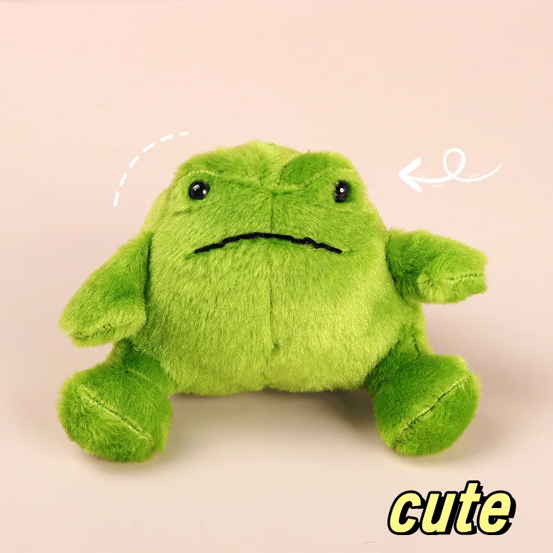 Adorable Green Frog Plush Keychain Doll for Backpack Pendant