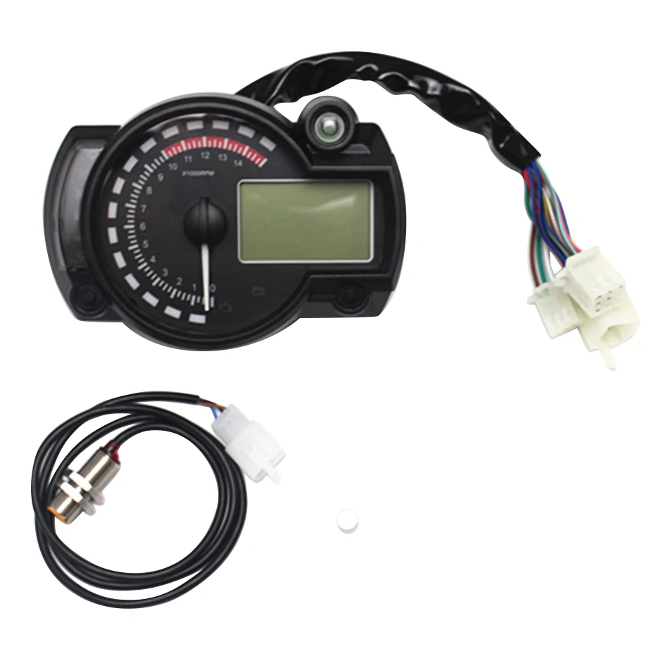 

7-Color LED Motorcycle RX2N ATV LCD Digital Speedometer Tachometer Meter 15000Rpm