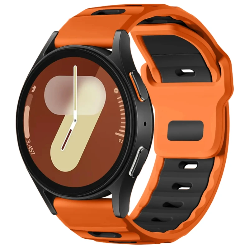 

Two-tone for Samsung Galaxy Watch 7 6 5 4 Strap 40 44mm/4 6 Classic/5 Pro Sport wristband correa Bracelet for Galaxy Watch 20mm