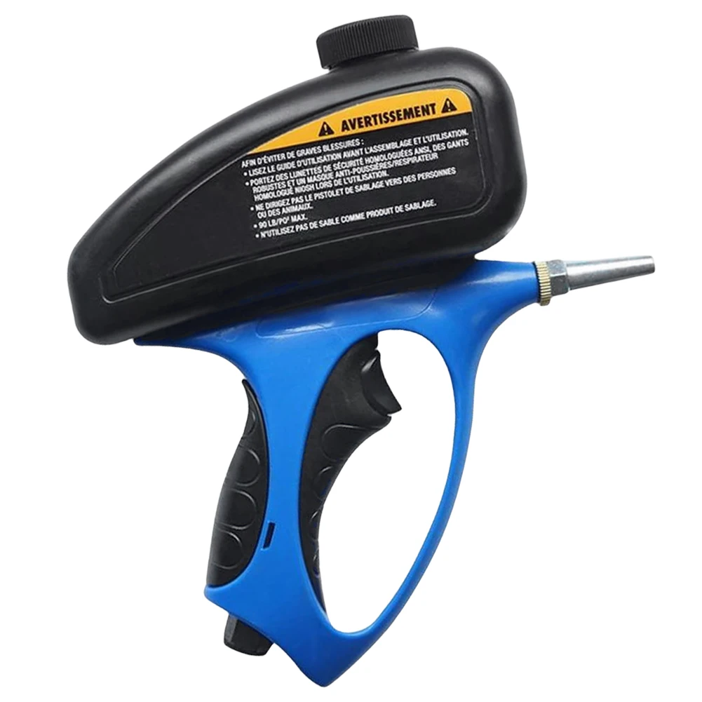 150 رطل لكل بوصة مربعة مسدس السفع الرملي الهوائي قابل للتعديل تدفق آلة تفجير الرمل الهوائية مع فوهة وقفازات لتلميع إزالة الصدأ المعدني