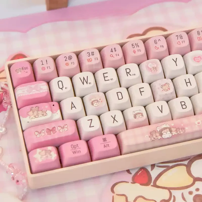 

Meat Sauce Small Upturned Keycaps Custom PBT 1U Dye-sub MA Profile Keycap Cute Ball Cartoon Anime Point Key Cap for Gaming Gift