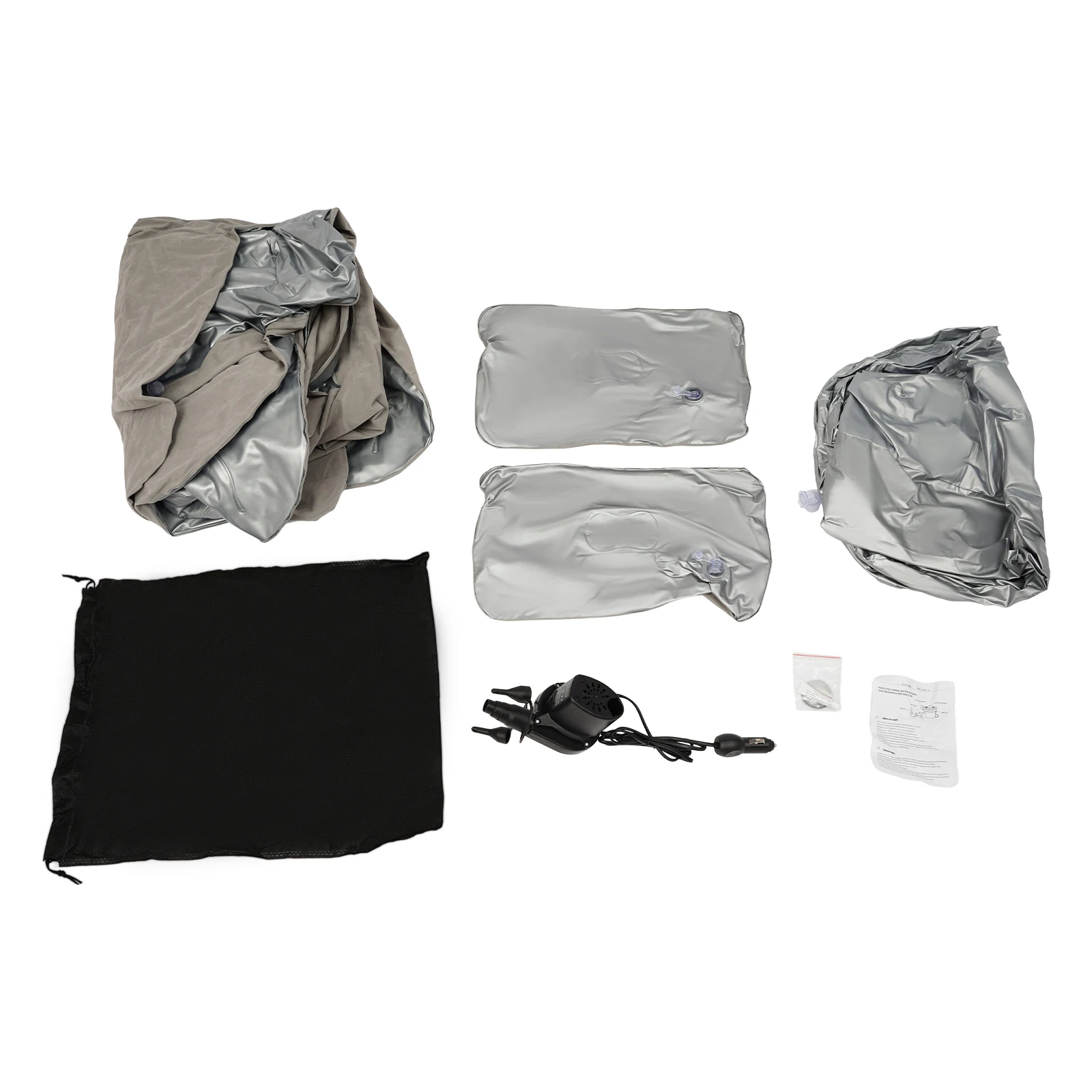 Grau/Schwarze SUV-Luftmatratze Aufblasbare SUV-Luftmatratze Auto-Luftmatratze Tragbare Camping-Zelt-Luftmatte Picknick-Matte