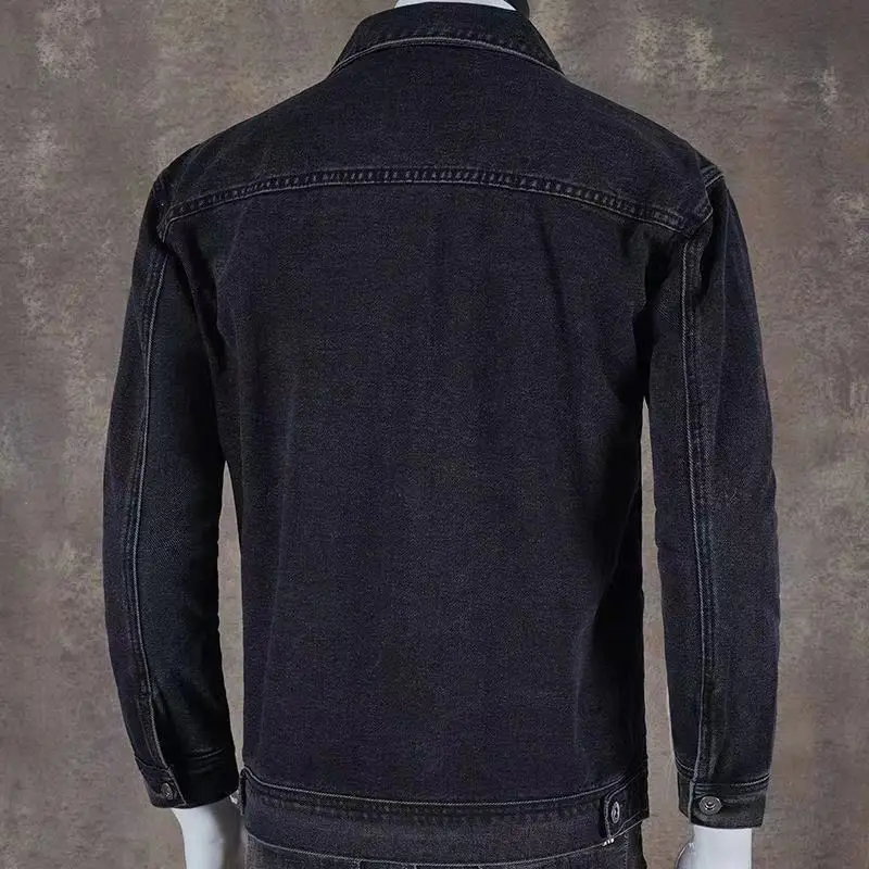 Autumn and Winter 2026 Retro Denim Jacket Men's Korean Slim Trend Handsome Multi-pocket Brand Man Luxury Tooling Jacket Men