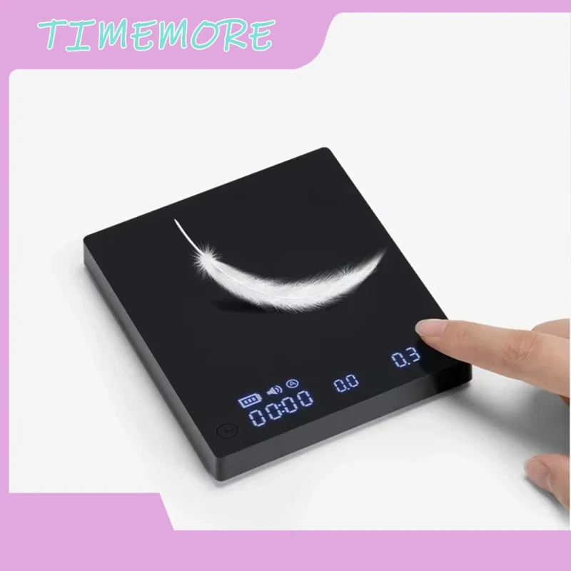 

New In Stock Timemore Black Mirror Mini Coffee Scale Espresso Coffee Food Kitchen Scale With Time Usb Light Weight Digital Scale