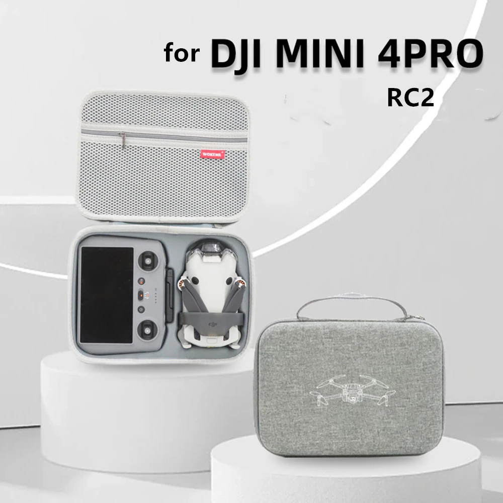 Сумка для хранения, защитный чехол из искусственной кожи, устойчивая к падениям сумка для DJI Mini 4Pro Fly More Combo Drone RC2, комплект контроллера
