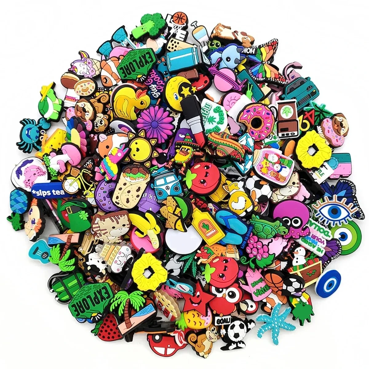 20Pcs Random Mixed Cartoon Disney Sanrio Pokmon Shoe Charms Clogs Shoe Accessories DIY Shoe Decoration Buckle Wholesale Gift