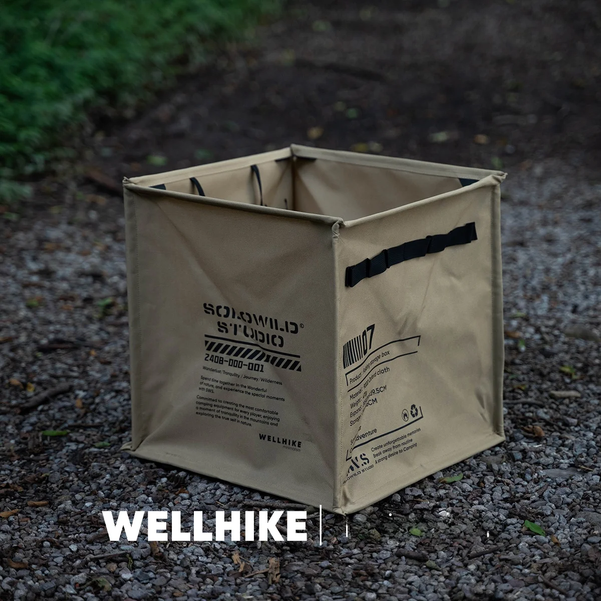 Outdoor Large Capacity Block Storage Box WELLHIKE Camping Car Storage Home Dirty Laundry Basket Foldable Oxford Cloth Retro