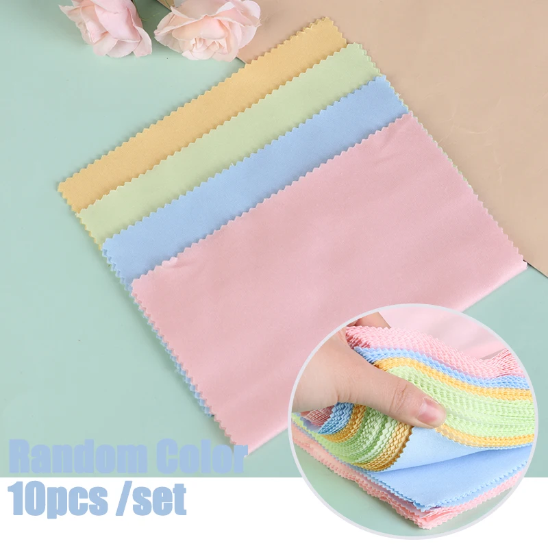 10pcs Glasses Cleaning Cloth Colors Random Lens Cloth Wipes For Lens For Glasses Camera Computer