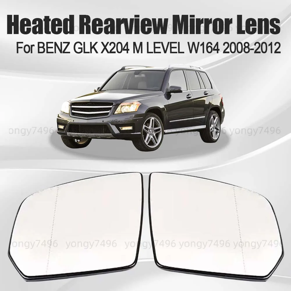 

Protective Cover Heated Rearview Mirror Lens For BENZ GLK X204 M LEVELW164 2008 2009 2010 2011 2012 Car Rearview Accessories