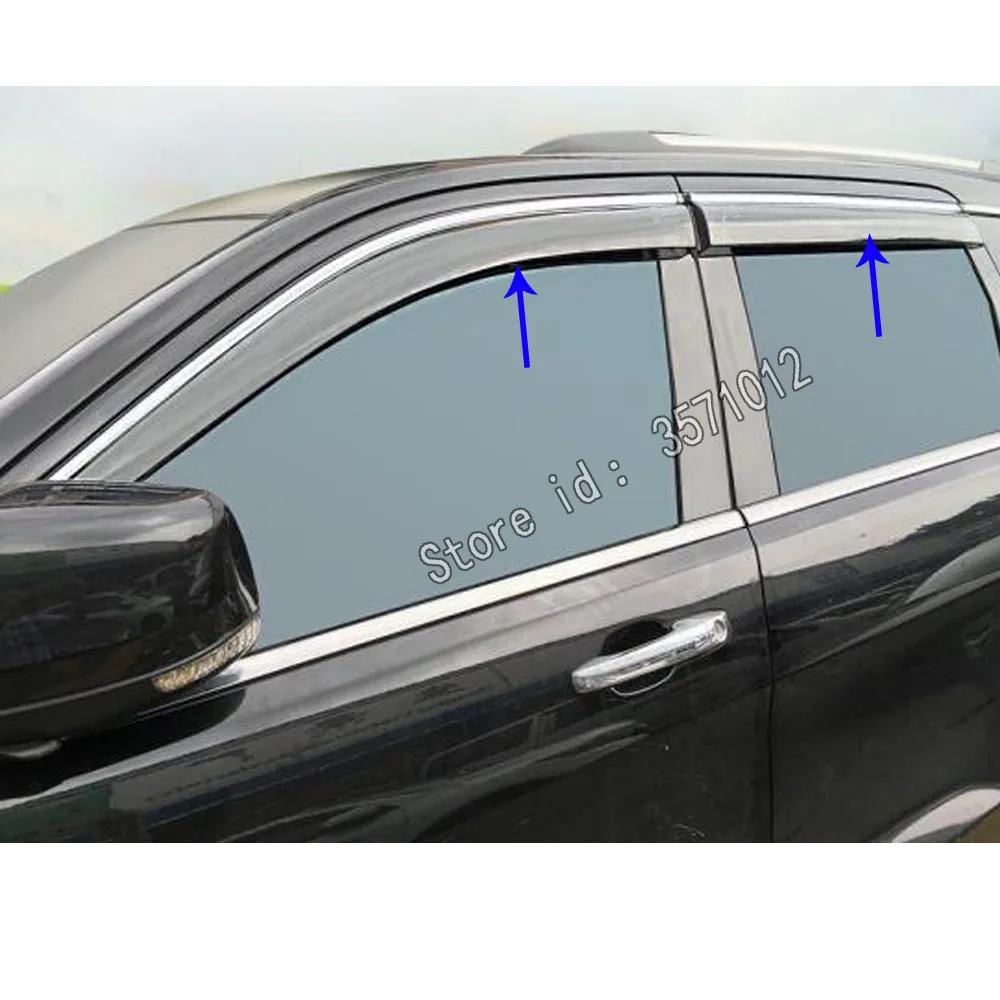 For Jeep Grand Cherokee 2014 2015 2016 2017 2018 2019 Car Styling Exterior Plastic Window Visor Vent Shades Rain Guard Trim 4PCS