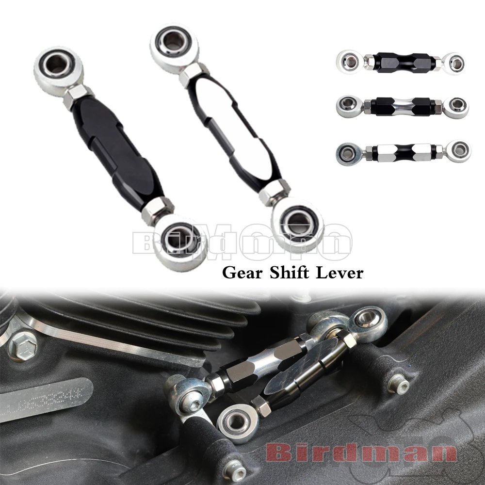

Aluminum CNC Mid-Control Adjustable Shift Linkage Rod For Harley Softail M8 Dyna Slim Deluxe FXST FLSL Motorcycle Gear Rod