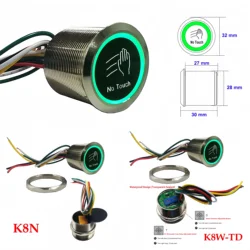 DC12V 24V светодиодный переключатель с задержкой времени, чувствительное расстояние, регулируемый дверной замок, датчик, инфракрасная кнопка выхода без касания