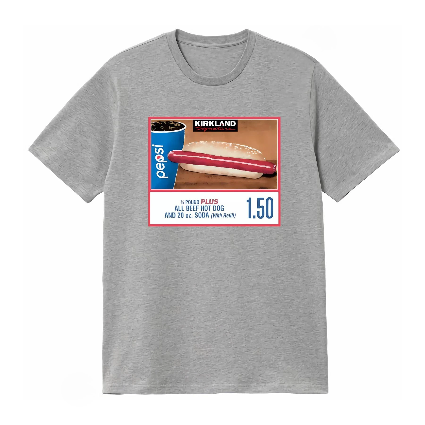 Costco Hotdog T Shirt Meme with 1 4 Pound Plus All Beef Hot Dog and 20 Oz Soda Design Streetwear Men Women 2026 Summer T Shirt