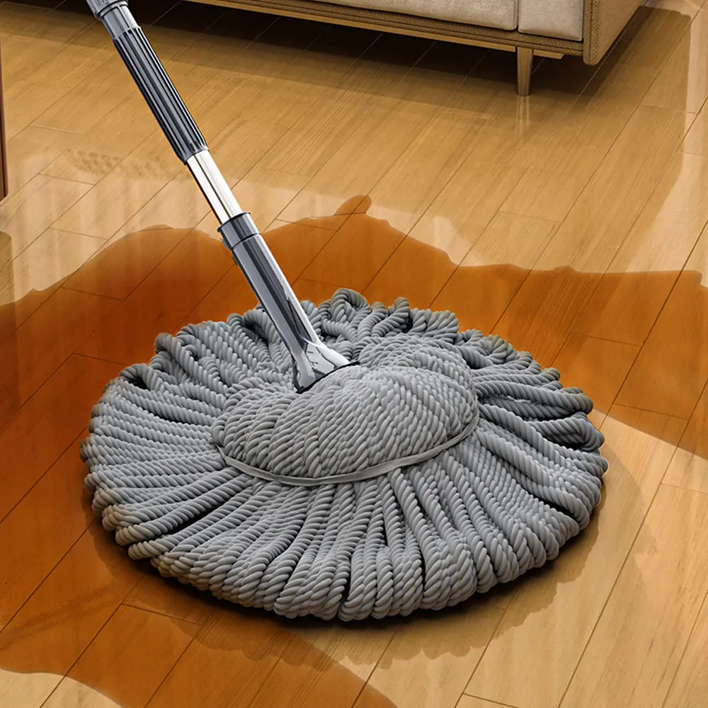 No Hand Washing Mop Household Floor Cleaning Rotating Self Twisting Water Squeeze Multifunctional Mop Rag Scrubber New