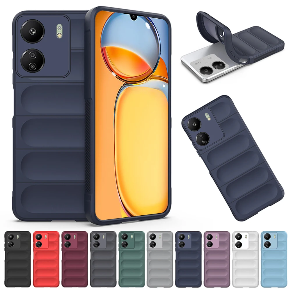 For Xiaomi Redmi 13C 6.74inch Case Silicone Armor Shockproof Cover Redmy Readme 13 C C13 Redmi13C 4G Camera Protect Fundas Coque