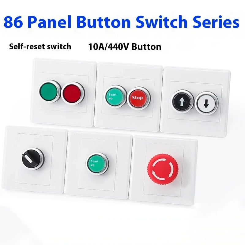 

Кнопочный переключатель 86, настенный скрытый блок управления, вентилятор, лифт, аварийный запуск, стоп, панель управления, распределительная коробка