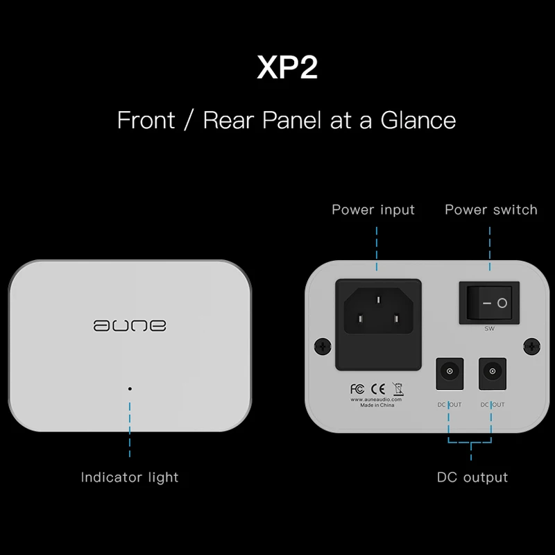 Imagem -04 - Aune Xp2 Febre Atualização Hifi Alimentação Linear Upgrade Substitui Filtro Purificador Filtro Plug Anti-flutuação Alta Qualidade