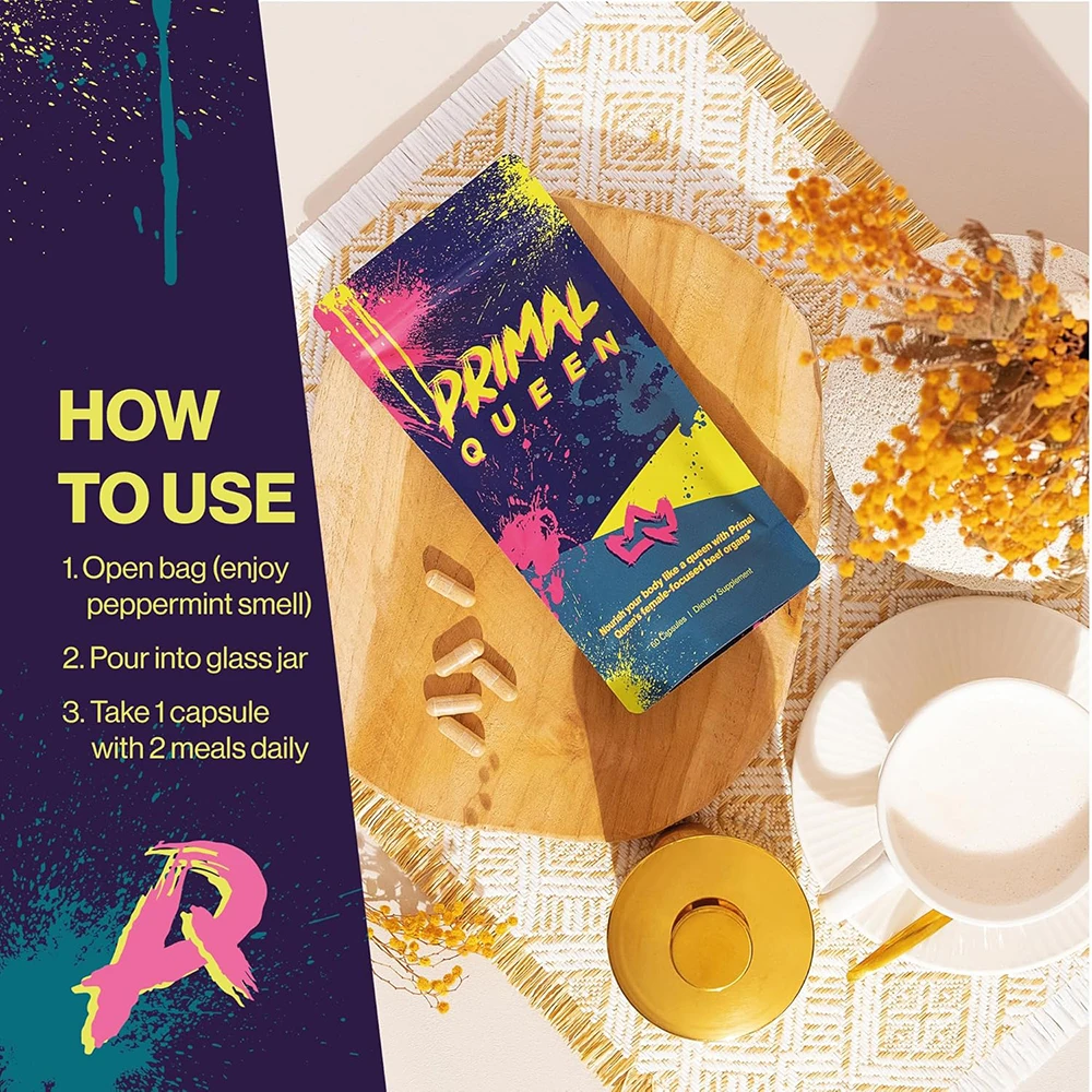 อาหารเสริมอวัยวะวัวสำหรับผู้หญิง - อวัยวะจากวัวที่เลี้ยงด้วยหญ้า 6 ชนิด - ปรับสมดุลฮอร์โมน เพิ่มพลังงาน และสุขภาพ - 60 แคปซูล