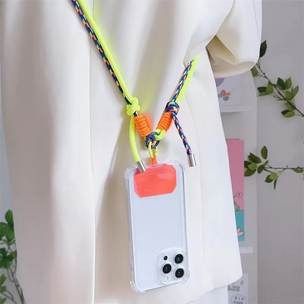 Colorful Mobile Phone Hanging Rope Long Crossbody Back Hanging Neck Rope Anti Loss Adjustable Hanging Chain Pendant