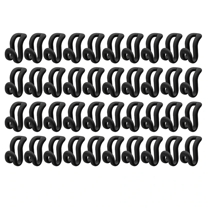 

40 PCS Clothes Hanger Connector Hooks Flocking Hanger Hooks Space Saver For Closet Organizer